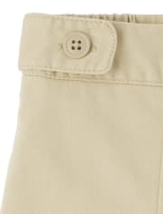 Girls Uniform Wrinkle Resistant Button Skort