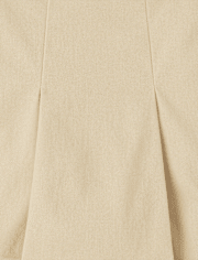 Girls Uniform Wrinkle Resistant Stretch Button Skort