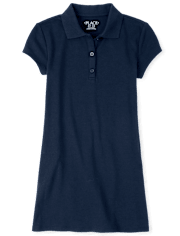 Girls Uniform Polo Shift Dress