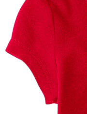 Girls Uniform Ruffle Soft Pique Polo Dress