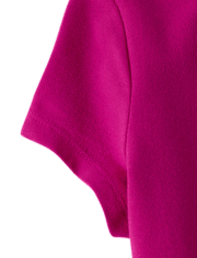 Vestido tipo polo de piqué con volantes de uniforme para niñas