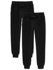 Ensemble de 2 pantalons de jogging en molleton actif pour filles