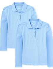 Girls Uniform Pique Polo 2-Pack