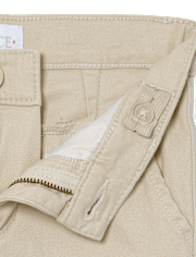 Pantalones chinos ajustados de uniforme para niñas, paquete de 2