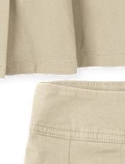 Falda pantalón plisada de uniforme para niñas, paquete de 2