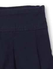 Falda pantalón plisada de uniforme para niñas, paquete de 2