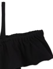 Girls Mix And Match Ruffle Off Shoulder Top