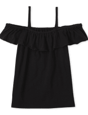 Girls Mix And Match Ruffle Off Shoulder Top