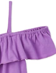 Top con hombros descubiertos y volante Mix And Match para niñas