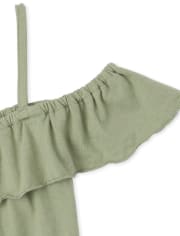 Girls Mix And Match Ruffle Off Shoulder Top