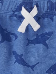 Short en tissu éponge requin pour bébés et tout-petits garçons