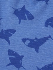 Short en tissu éponge requin pour bébés et tout-petits garçons