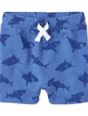 Short en tissu éponge requin pour bébés et tout-petits garçons
