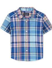 Baby And Toddler Boys Dad And Me Plaid Poplin Matching Button Down Shirt