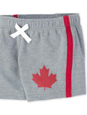 Toddler Boys Canada Day Side Stripe French Terry Shorts