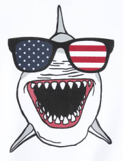 Baby And Toddler Boys Americana Shark Rashguard
