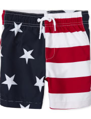 Baby And Toddler Boys Americana Stars Swim Trunks