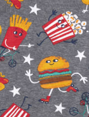 Baby And Toddler Boys Popcorn Snug Fit Cotton 4-Piece Pajamas