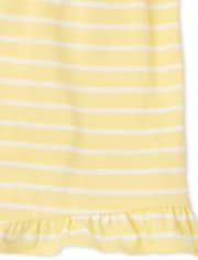 Lot de 2 barboteuses rayées à volants pour petites filles