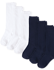 Lot de 6 paires de chaussettes hautes pour filles