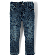 The Children's Place Toddler Boys Skinny Jeans 2-Pack – Stretch Cotton Denim, Black & Grey