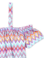 Top con hombros descubiertos y estampado Mix And Match para niñas