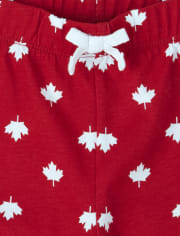 Girls Canada Day Mix And Match Maple Leaf Shorts