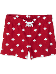 Girls Canada Day Mix And Match Maple Leaf Shorts