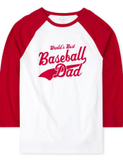 Mens Matching Family Baseball Graphic Tee