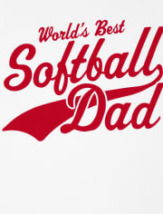 Mens Matching Family Softball Graphic Tee