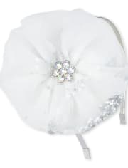 Girls Holographic Shakey Flower Metal Headband