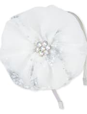 Girls Holographic Shakey Flower Metal Headband