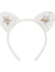Toddler Girls Confetti Shaker Glitter Cat Ears Headband