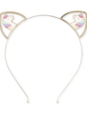 Girls Unicorn Cat Ears Metal Headband