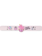 Girls Glitter Birthday Cupcake Slap Bracelet