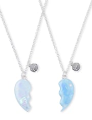 Girls Glitter Mermaid BFF Necklace 2-Pack