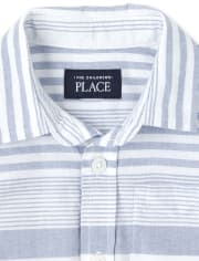 Baby And Toddler Boys Matching Family Striped Button Down Shirt