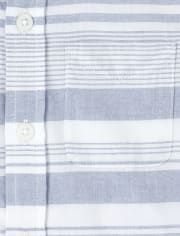 Baby And Toddler Boys Matching Family Striped Button Down Shirt