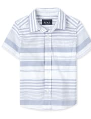 Baby And Toddler Boys Matching Family Striped Button Down Shirt