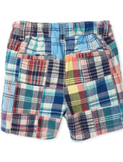 Baby And Toddler Boys Plaid Patch Chino Shorts