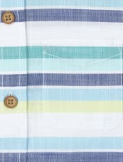 Baby And Toddler Boys Dad And Me Striped Chambray Matching Button Down Shirt