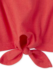 Top con lazo en la parte delantera y purpurina para bebés y niñas pequeñas