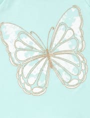 Haut à paillettes noué sur le devant pour bébés et petites filles