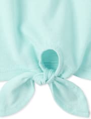 Haut à paillettes noué sur le devant pour bébés et petites filles