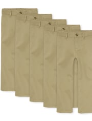 Boys Uniform Chino Pants 5-Pack