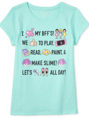 T-shirt graphique Glitter BFF pour filles