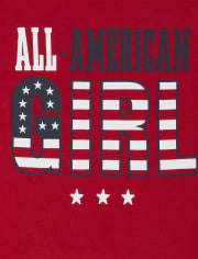 Girls Matching Family All American Graphic Tee