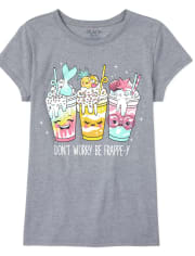 Girls Glitter Frappe Graphic Tee