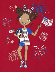 Girls Americana Girl Graphic Tee