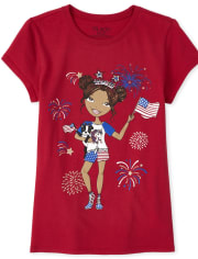 Girls Americana Girl Graphic Tee